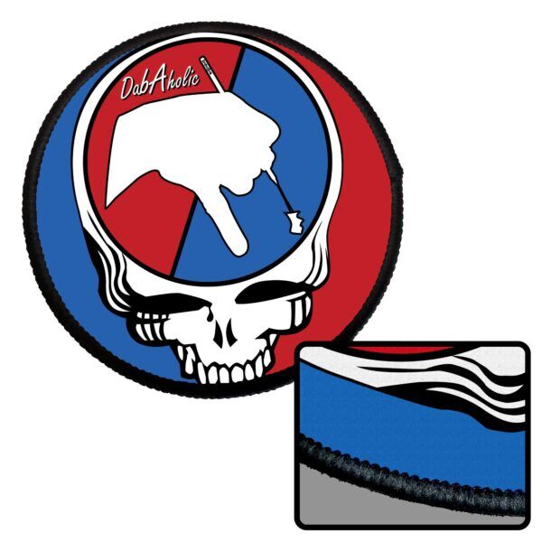 black stitched edge custom dab pads 7" round