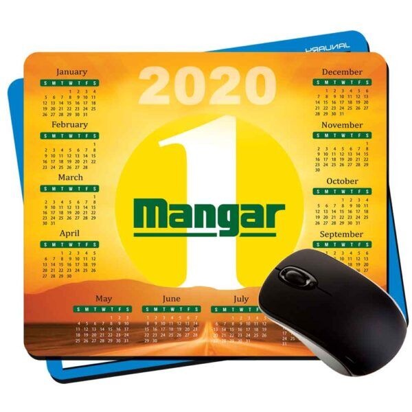7.75x9.25x3/16" custom calendar mouse pads with rubber backing