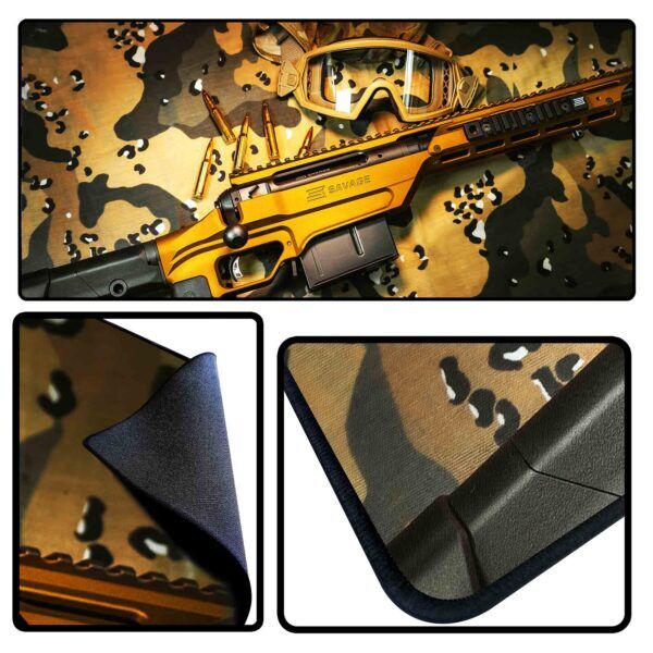 custom-made black stitched edge bench mats 35x16x1/8"