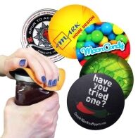 5" round fabric jar opener with rubber backing