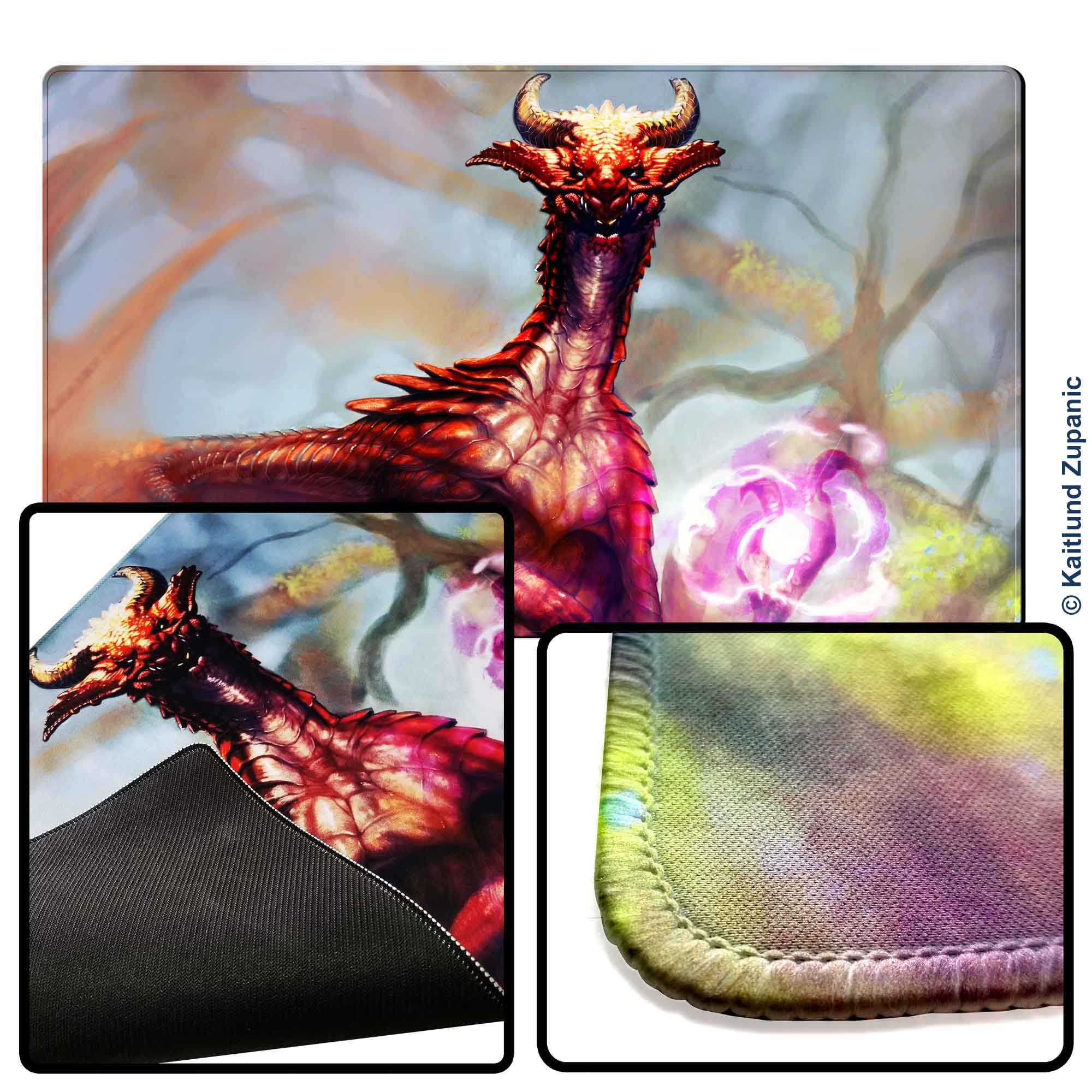 14x24x1/16" stitched edge custom playmats