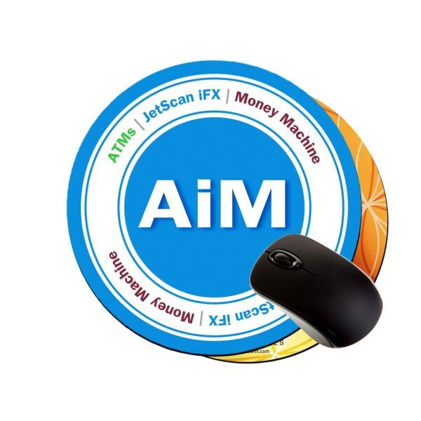 8" round custom hard top mouse pads 1/16" rubber