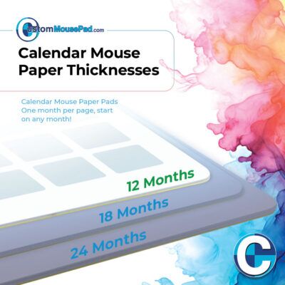 note paper mouse pads 12 month version thickness illustration