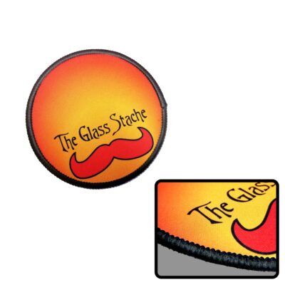 black stitched edge dab pads 5" round