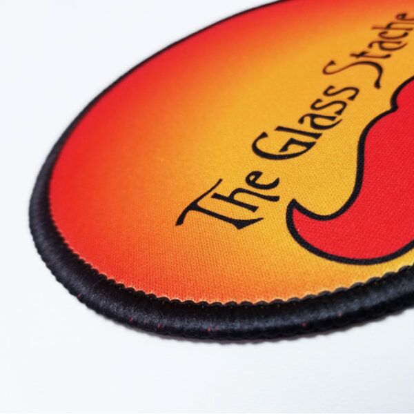 black stitched edge close up