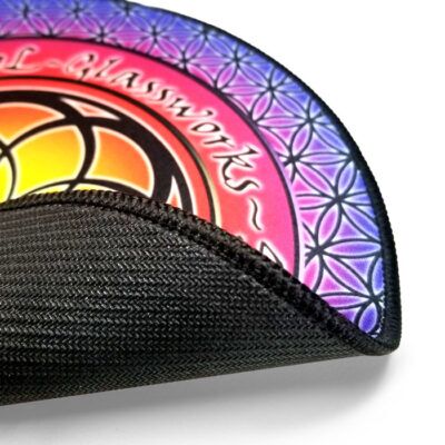 black stitched edging backing closeup