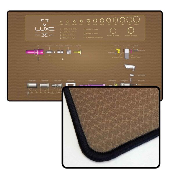 stitched edge custom bench mats 14x24x1/8"