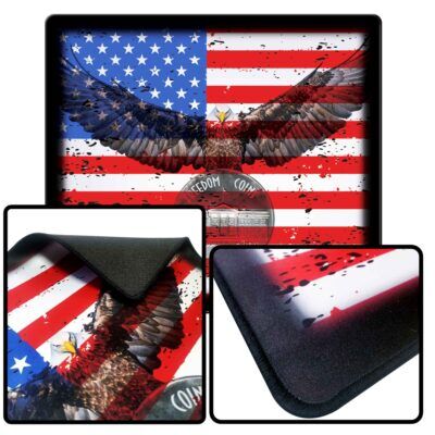 black stitched edge customized counter mats 18x16x1/8"
