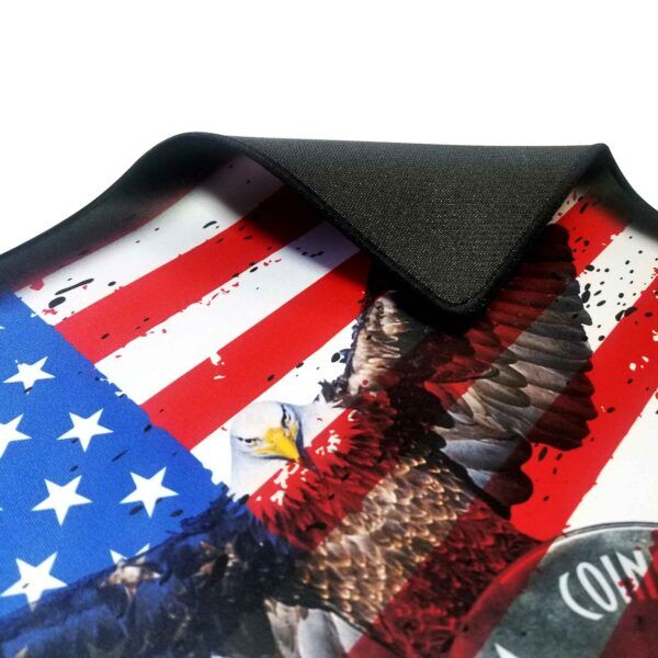 black stitched edge backing closeup