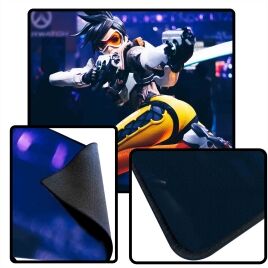 black stitched edge custom playmats 16x18x1/8"