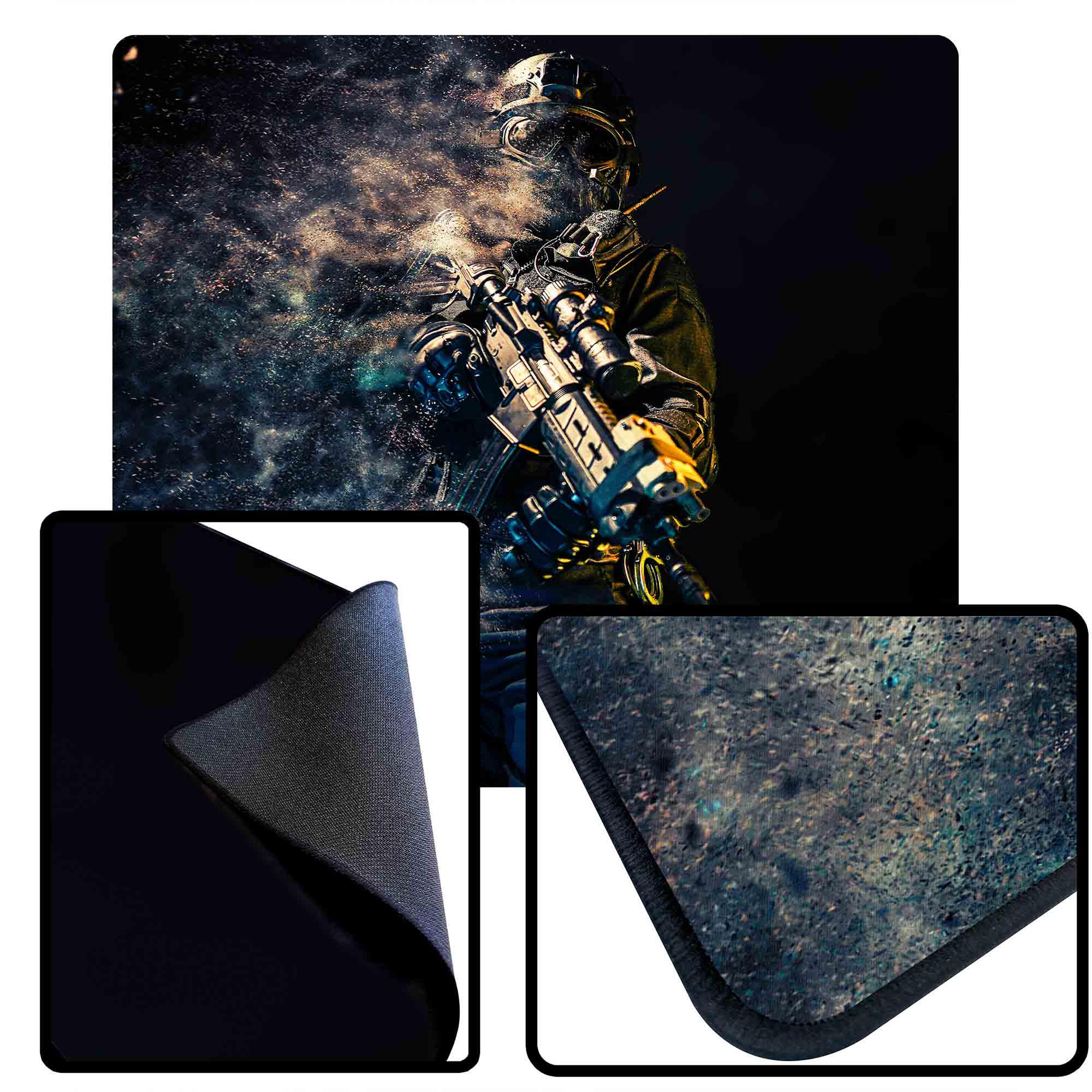 black stitched edge custom bench mats 18x16x1/8"