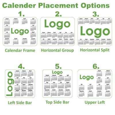 available calendar layouts for calendar mouse pads