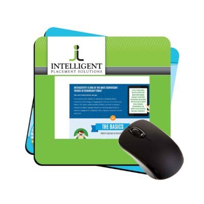 7.5x8x1/8" window insert mouse pads with rubber backing