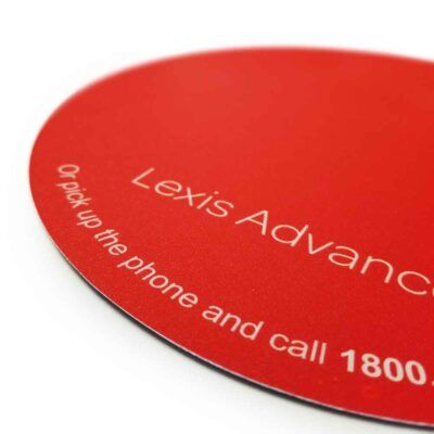 close up of plastic laminate on an ultra thin pad