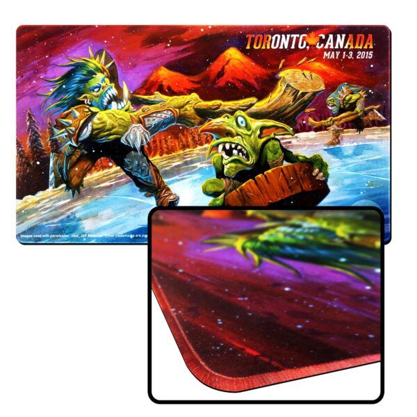 custom game mat with printable stitched edging 14x24x1/6"