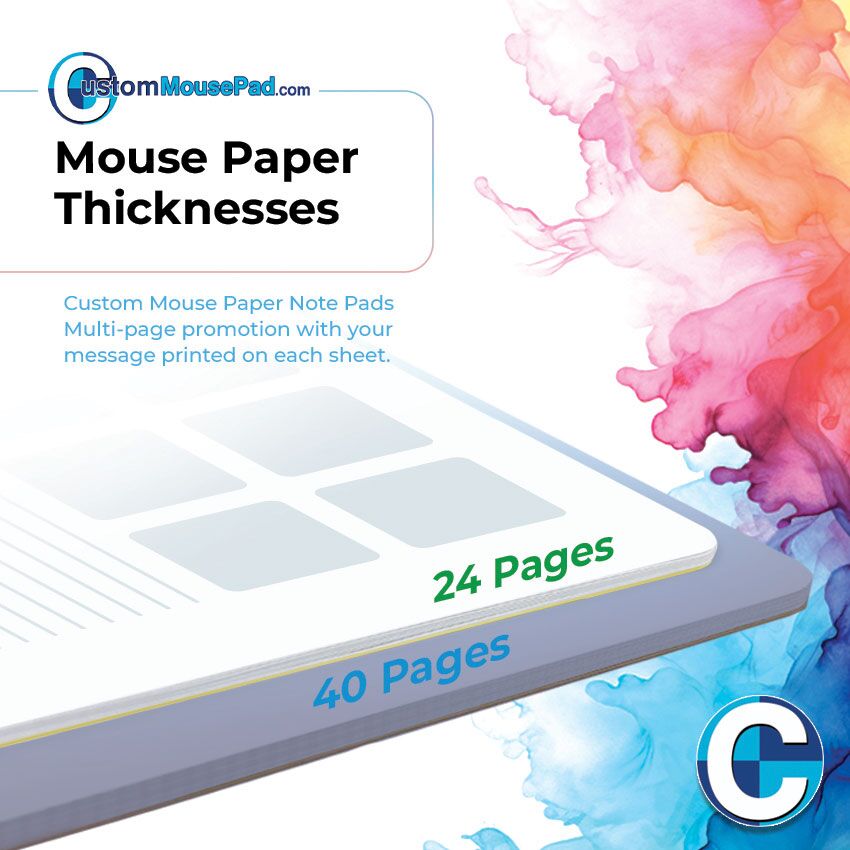 note paper mouse pads 24 pages thickness illustration