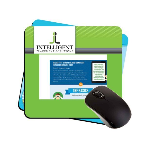 7.5x8x1/8" window insert mouse pads with rubber backing