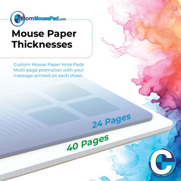 note paper mouse pads 40 page thickness illustration