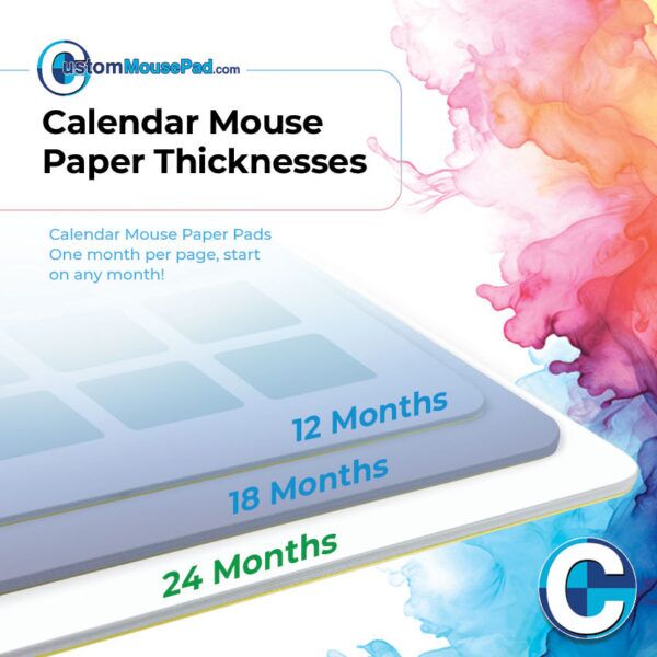 note paper mouse pads 24 month version thickness illustration