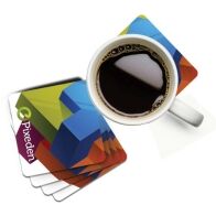 4" square coaster