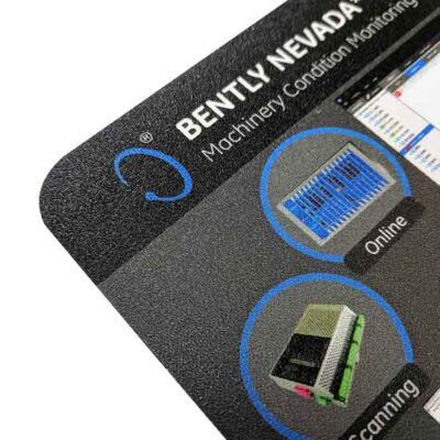 close up of plastic laminate pad with an 1/8" backing