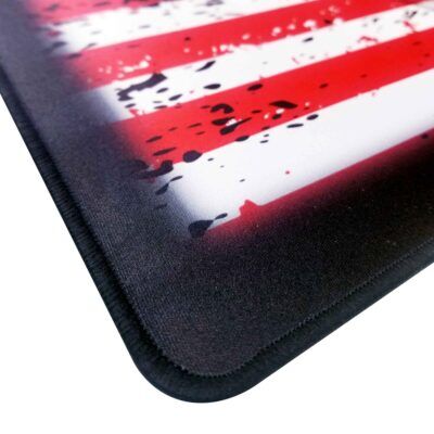 black stitched edge closeup