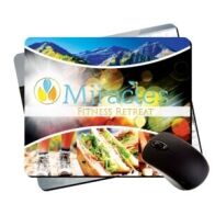 7.75x9.25x1/8" hard top mouse pads with rubber backing